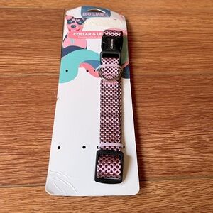 Pink chrome, dog collar, size medium